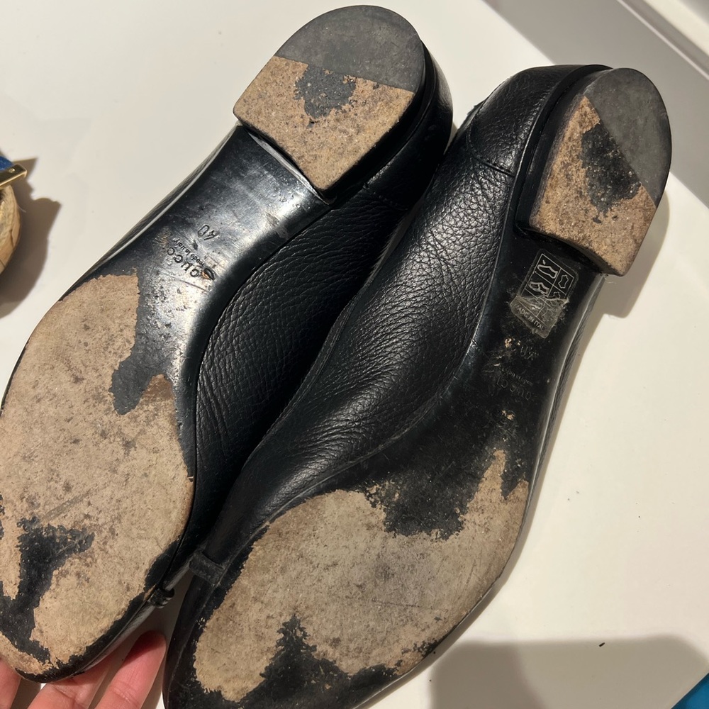 Gucci ballerina flats Black leather size 40 - Picture 3 of 7